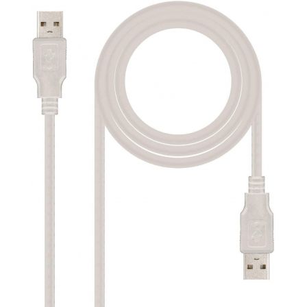 Nanocable Cable USB 2.0 Macho a Macho, 2 m, Beige Nanocable Cable USB 2.0 Macho a Macho, 2 m, Beige